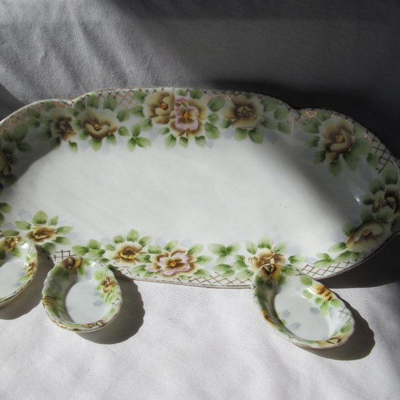 NIPPON Dining Nippon Platter And 3 Salt Cellars Marked On The Back Poshmark